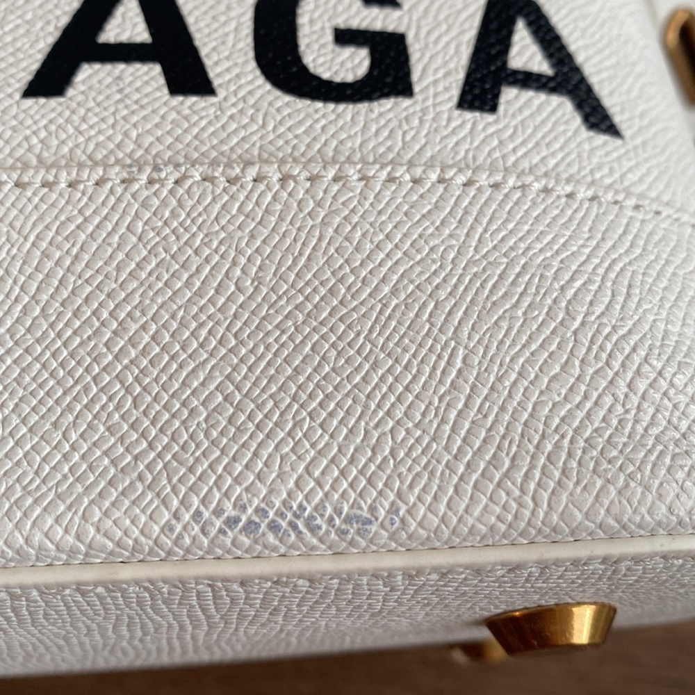 BALENCIAGA • White Leather Small Ville Bag - Picture 13 of 16